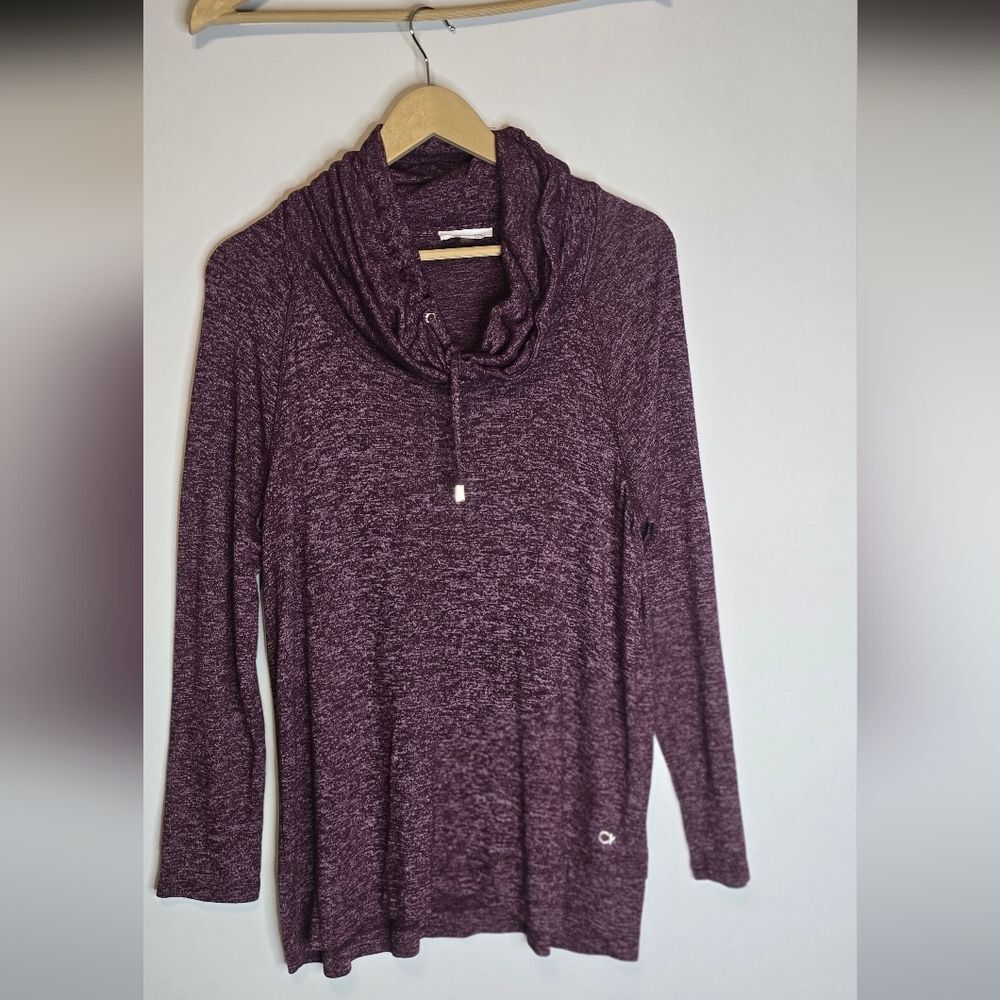 Calvin Klein Women's Purple Cowl Neck Sweater Size Medium